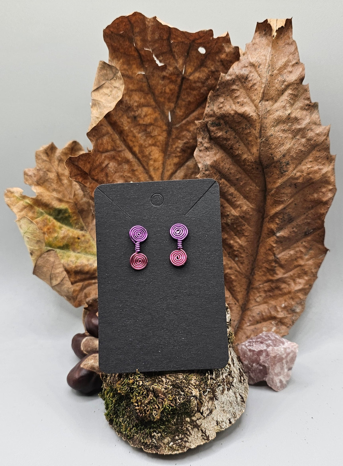 Ombre Spiral Drop Earrings
