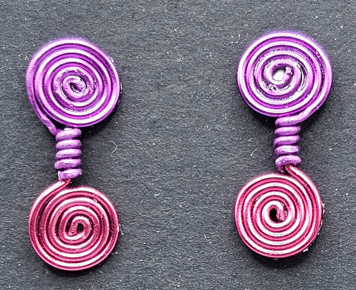 Ombre Spiral Drop Earrings