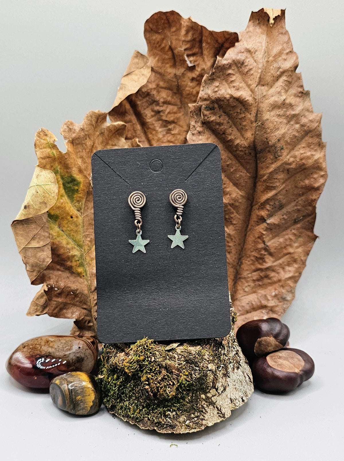 Spiral Star Drop Earrings