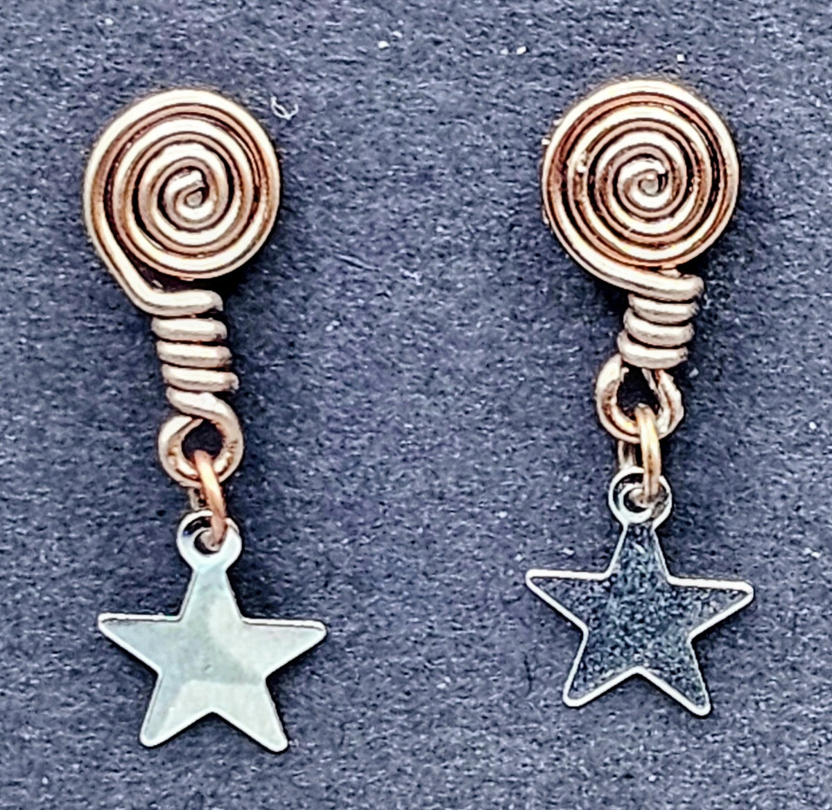 Spiral Star Drop Earrings