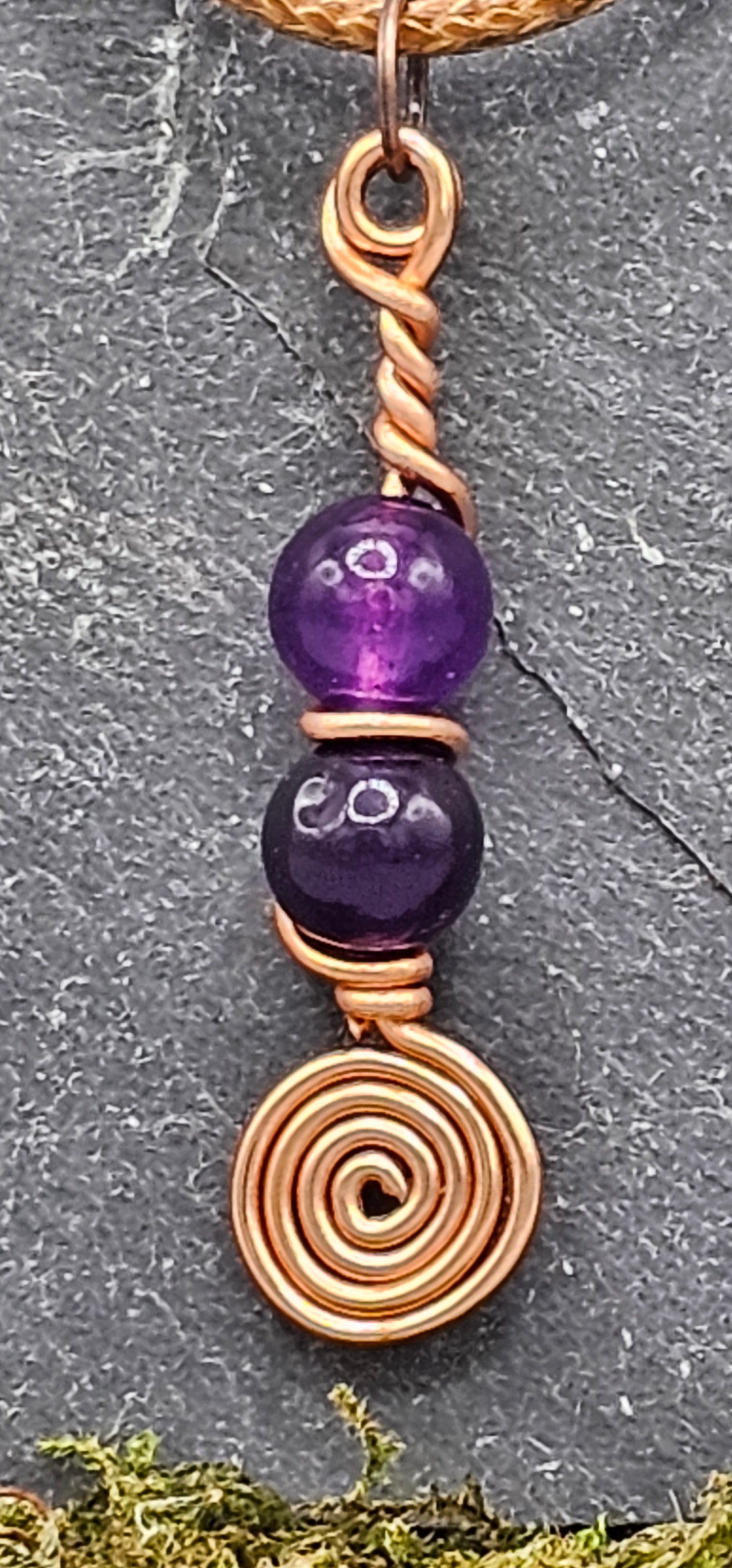 Copper coloured Amethyst pendant