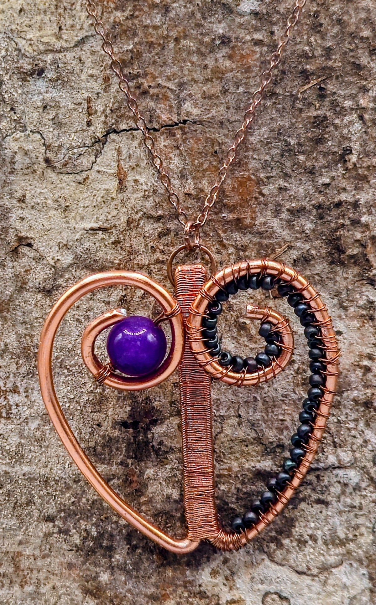 Copper Heart pendant