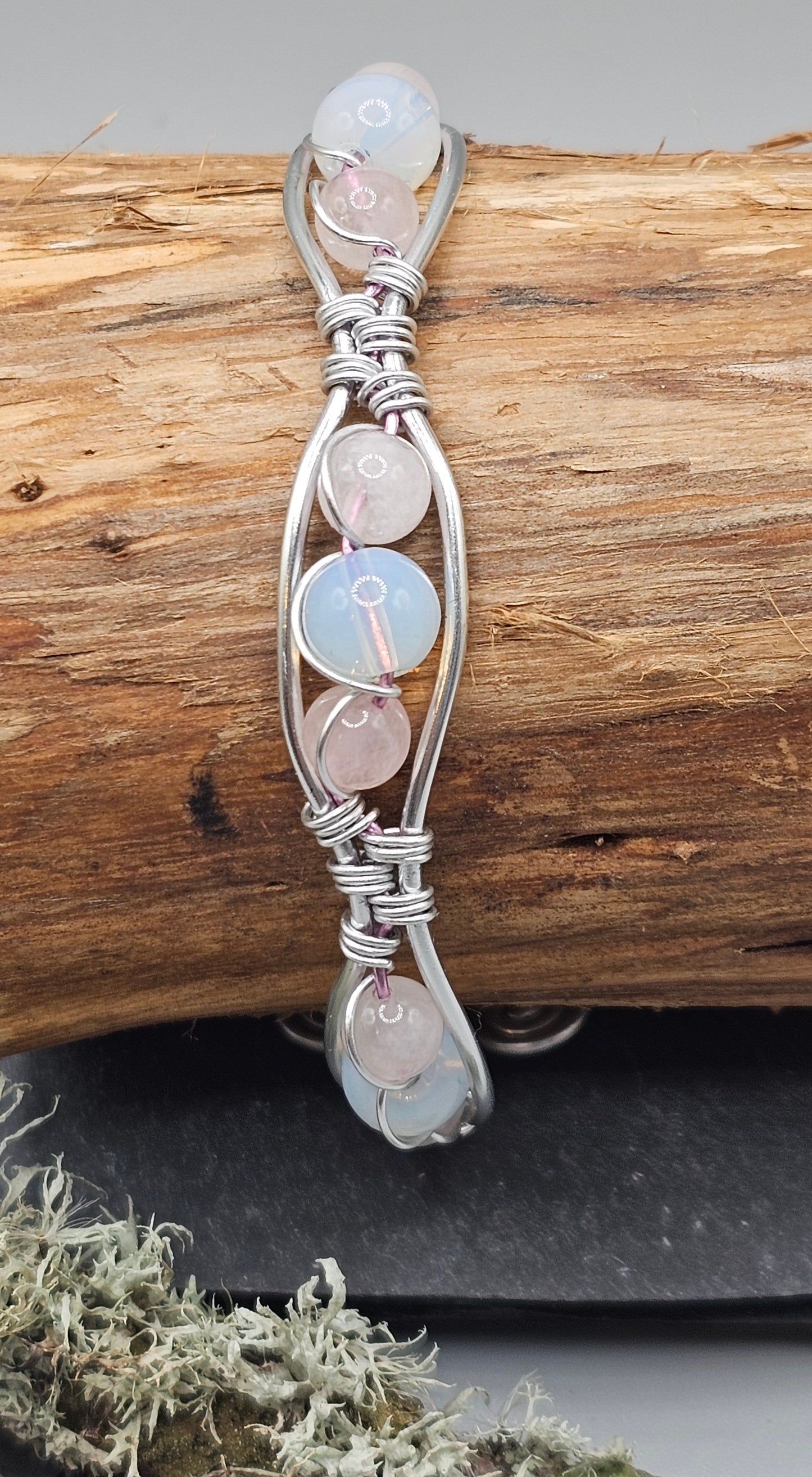 Rose quartz and Opalite bracelet