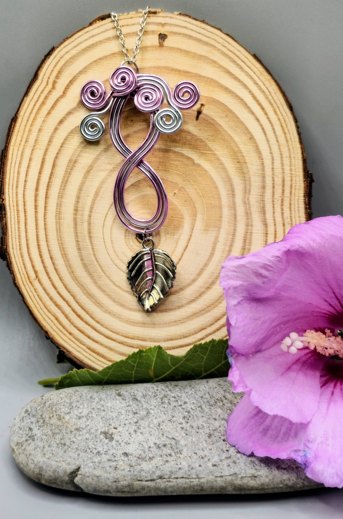 Infinity Leaf pendant
