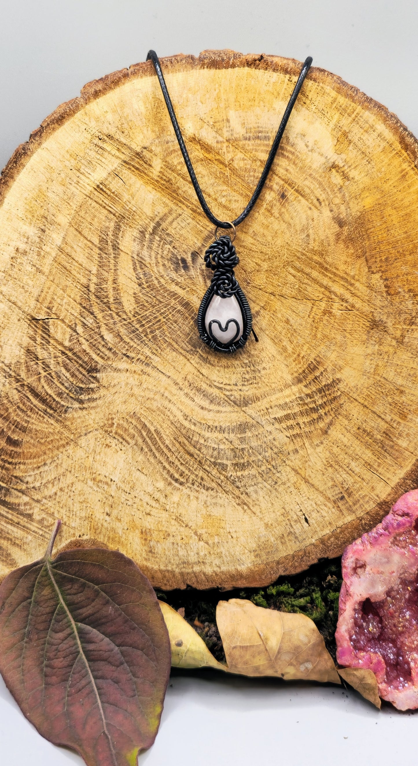 Intricate wire wrapped heart pendant